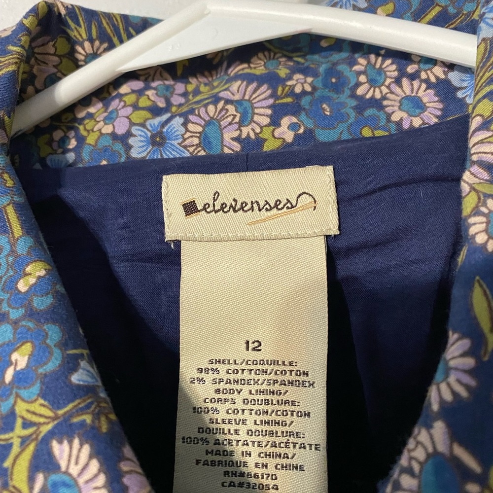 Elevenses size 12 floral trench  new without tag
